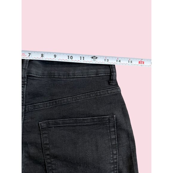 H&M Women's Black Cuffed Denim Shorts Size US 6 - Picture 3 of 6